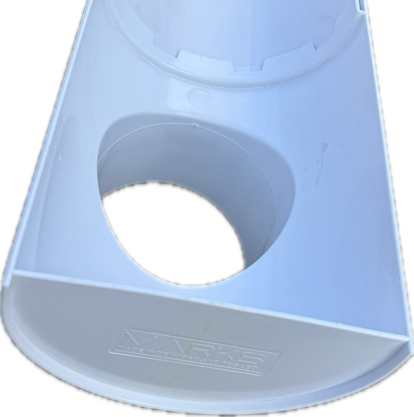 Stop & Down Half Round Guttering 4 "
